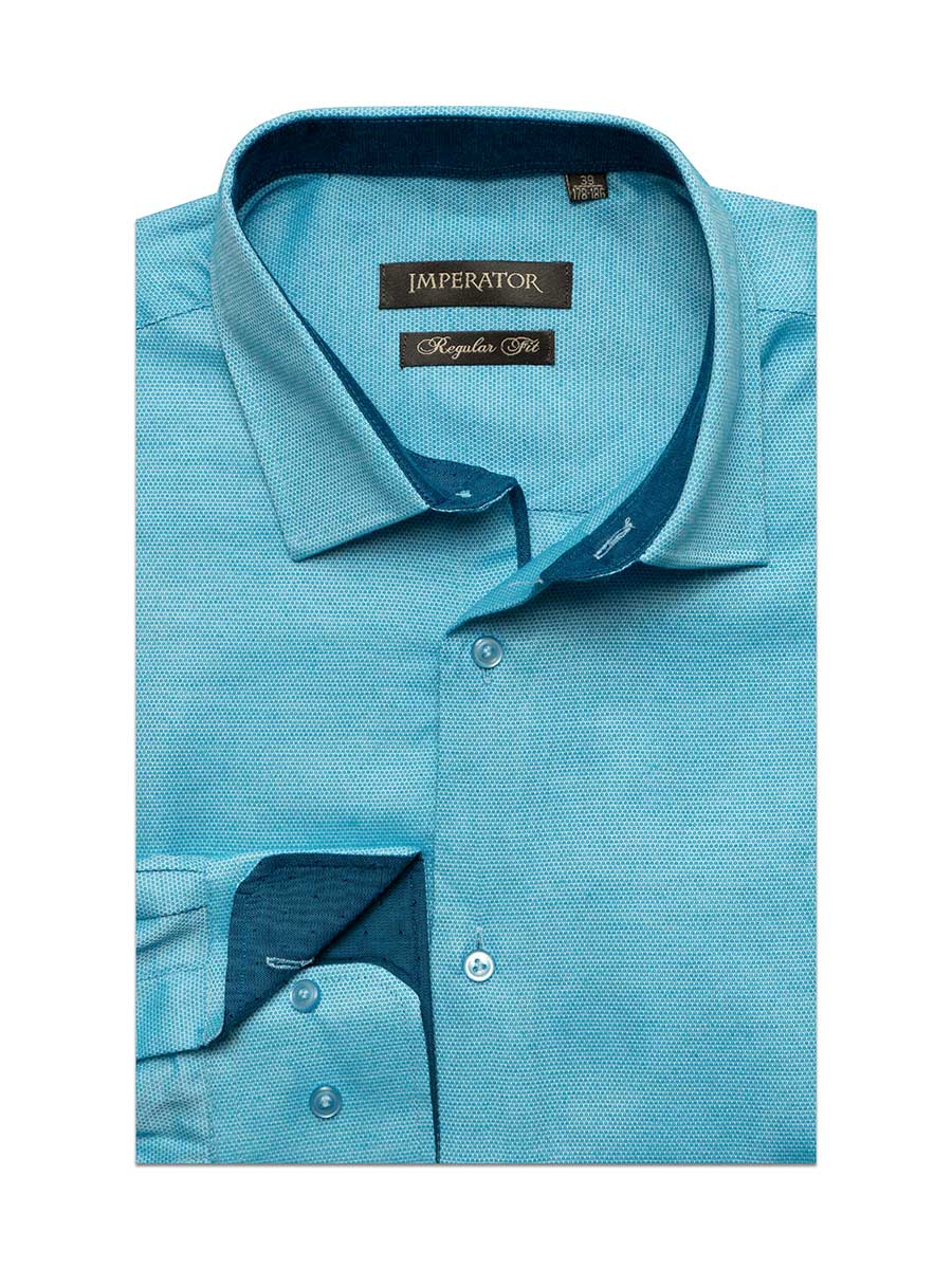 

Рубашка мужская Imperator Porto 4 sl. бирюзовая 41/170-178, Бирюзовый, Porto 4 sl.