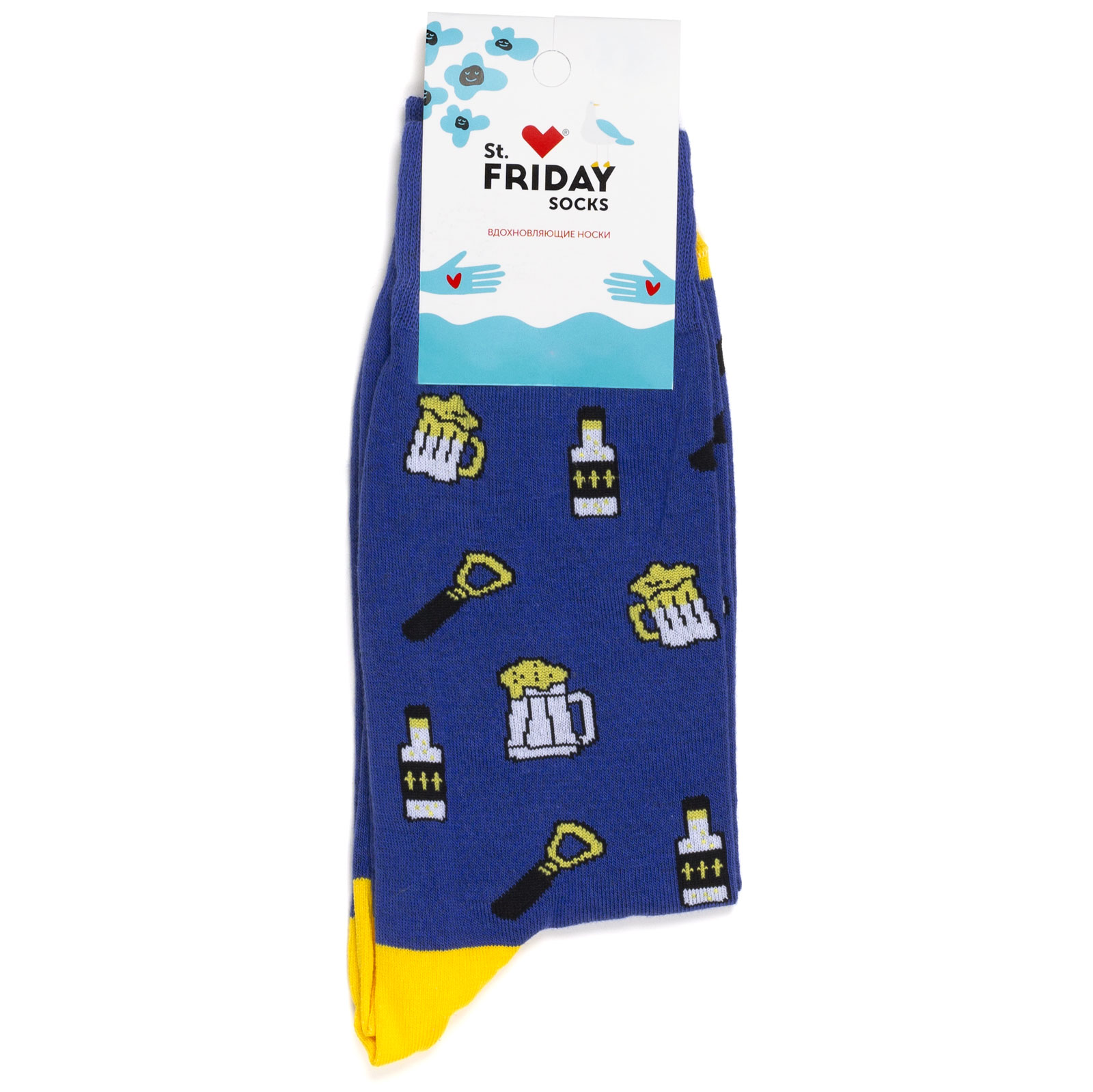 

Носки унисекс St. Friday Socks Пенная вечеринка синие 42-46, Синий, Пенная вечеринка