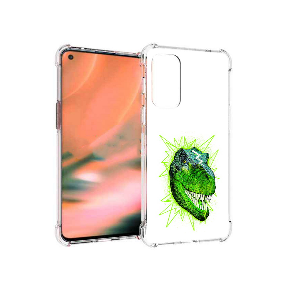 

Чехол MyPads Tocco для OnePlus Nord 2 5G зеленый динозавр (PT161451.125.358), Прозрачный, Tocco