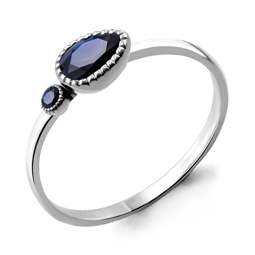 

Кольцо из серебра с сапфиром р. 18,5 Aquamarine 68107Б_925_р, 68107Б_925_р