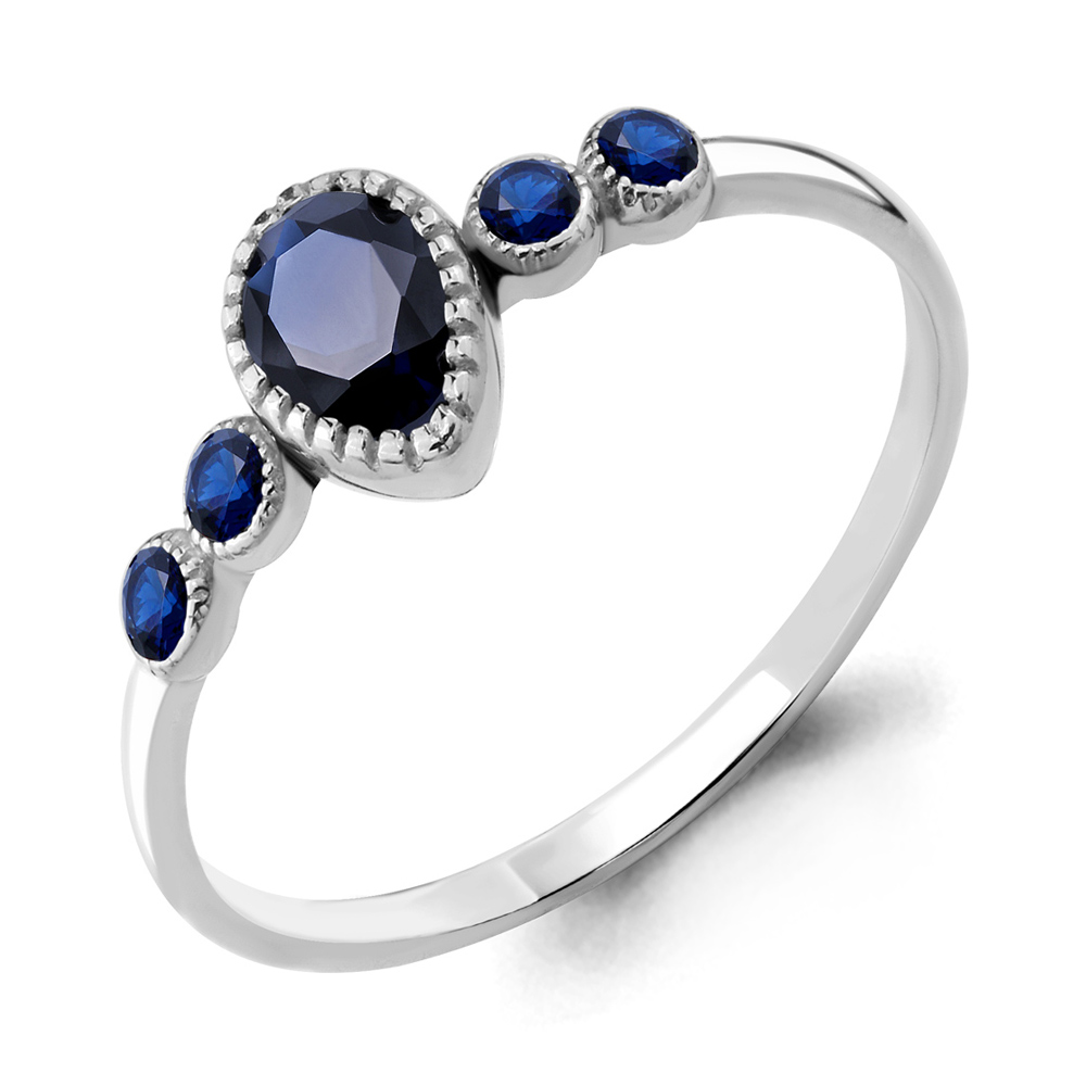 

Кольцо из серебра с сапфиром р. 17 Aquamarine 68109Б_925_р, 68109Б_925_р