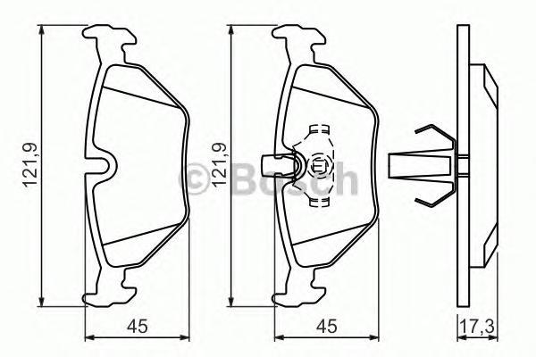 

Комплект тормозных колодок BOSCH 0986494009