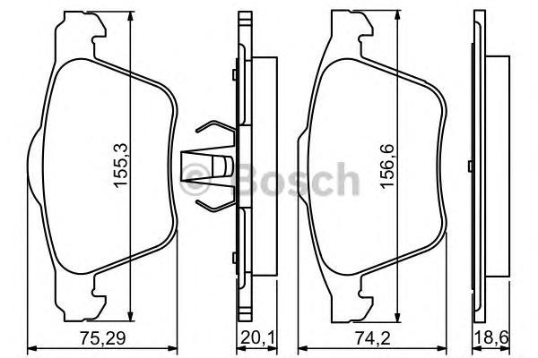 

Комплект тормозных колодок BOSCH 0986494245