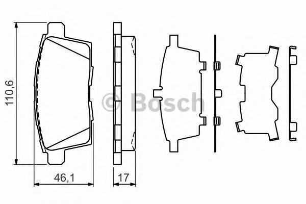 

Комплект тормозных колодок BOSCH 0986494376