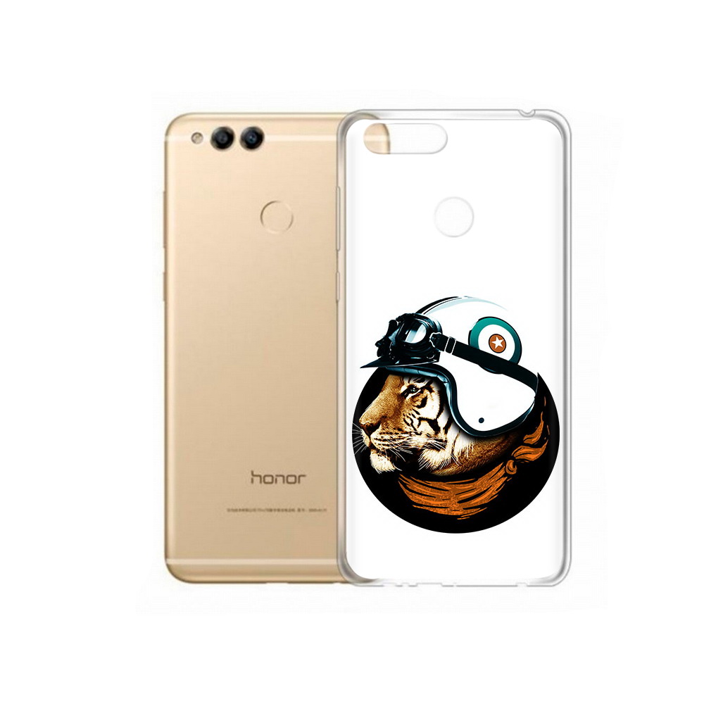 

Чехол MyPads Tocco для Huawei 7X Тигр в шлеме (PT94112.65.171), Прозрачный, Tocco