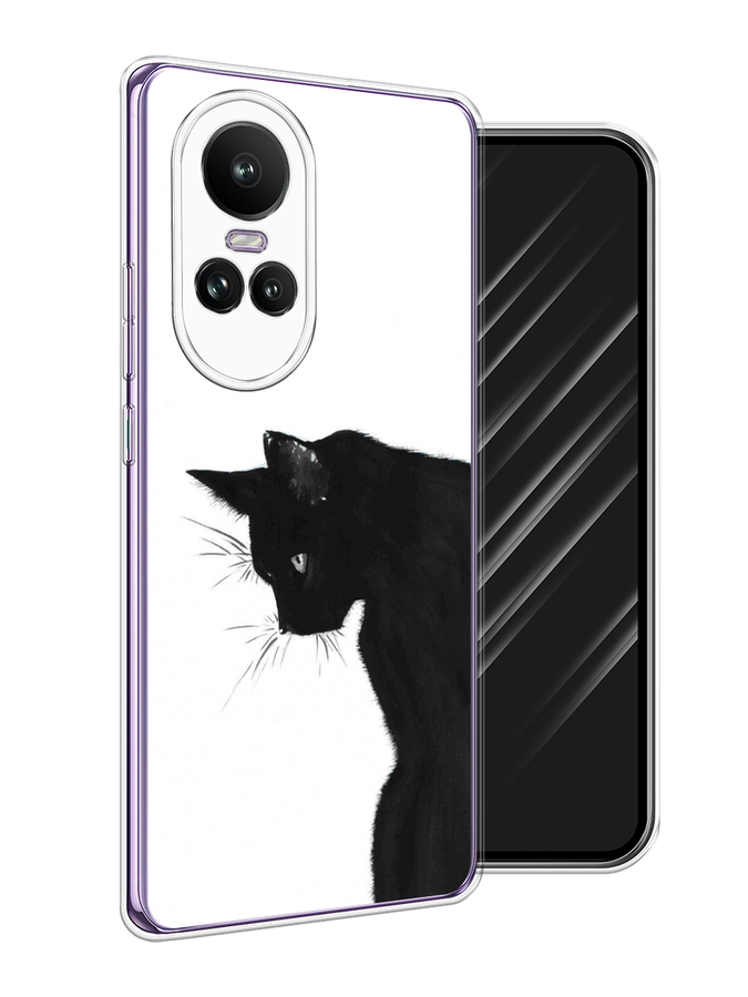 

Чехол Awog на Oppo Reno 10 Global "Black cat", Черный;белый, 2514850-1