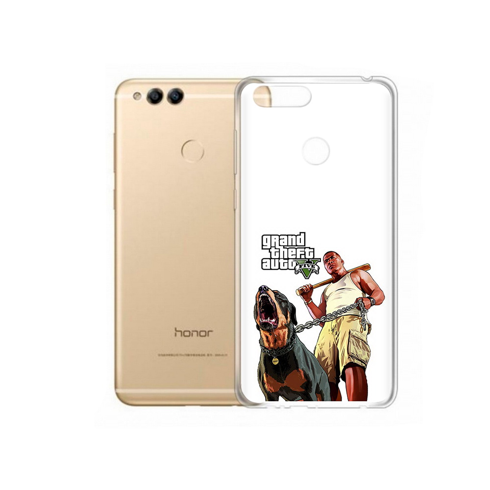 

Чехол MyPads Tocco для Huawei 7X GTA грозная собака (PT94112.65.18), Прозрачный, Tocco