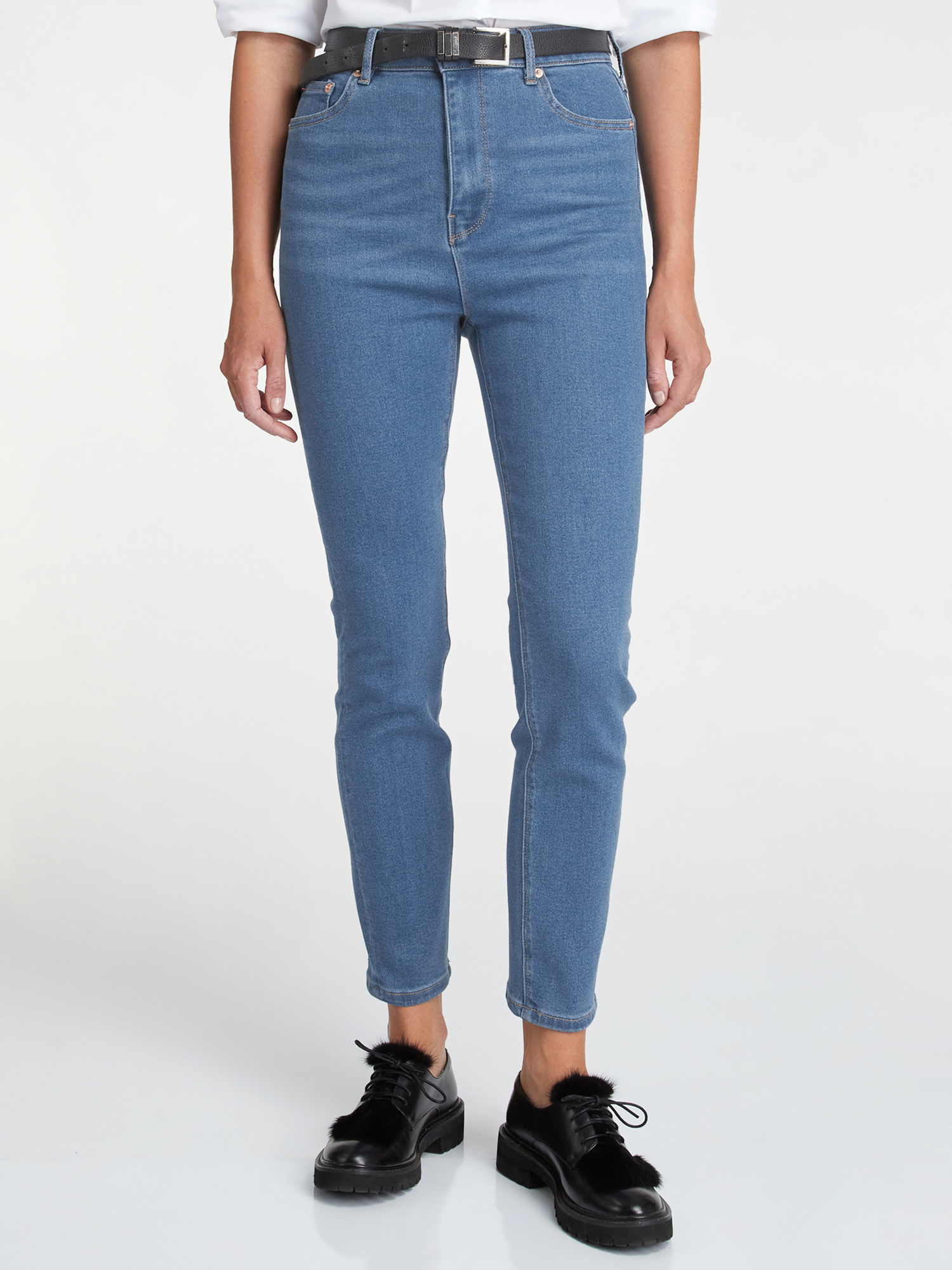 

Джинсы женские oodji 12103177-4 голубые 25/32, Голубой, 12103177-4