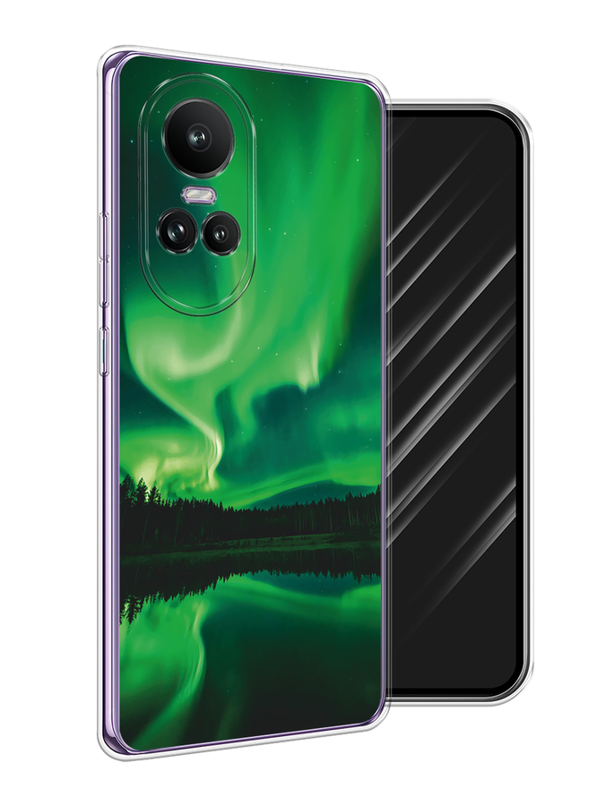 

Чехол Awog на Oppo Reno 10 Global "Ночные пейзажи 7", Зеленый;черный, 2514850-1