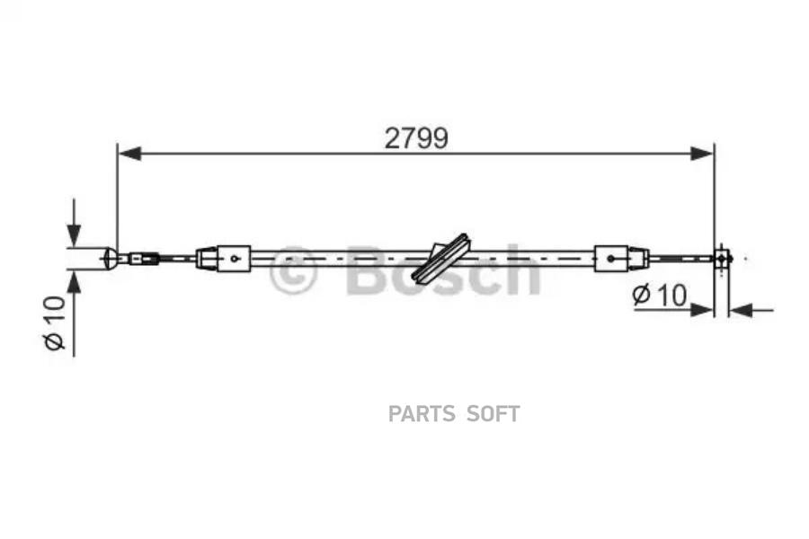 

Трос cтояночного тормоза BOSCH 1987477197