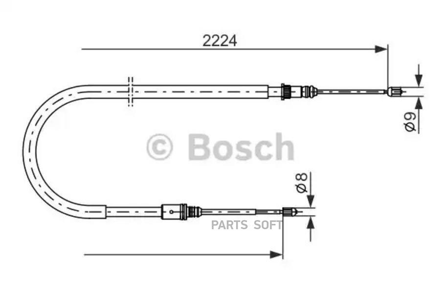 

Трос cтояночного тормоза BOSCH 1987482303