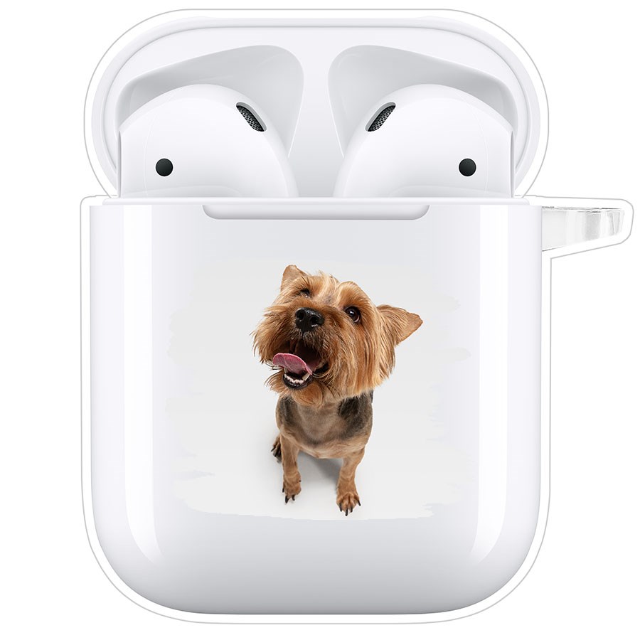 Чехол Krutoff Clear Case для AirPods 1 Йоркширский терьер