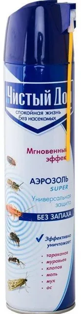 Аэрозоль от насекомых Чистый дом Дихлофос Super 600 мл 794₽