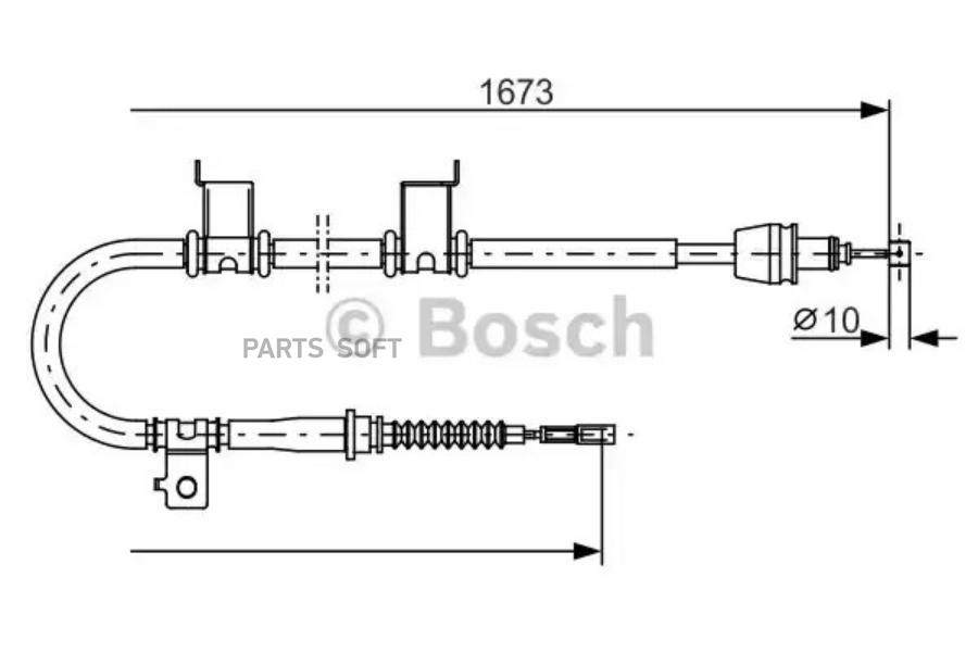 

Трос cтояночного тормоза BOSCH 1987482361