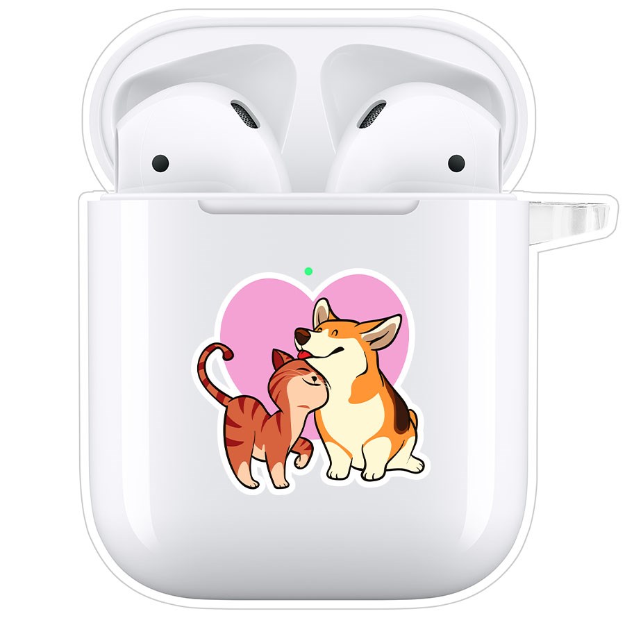 фото Чехол krutoff clear case для airpods 2 любовь противоположностей