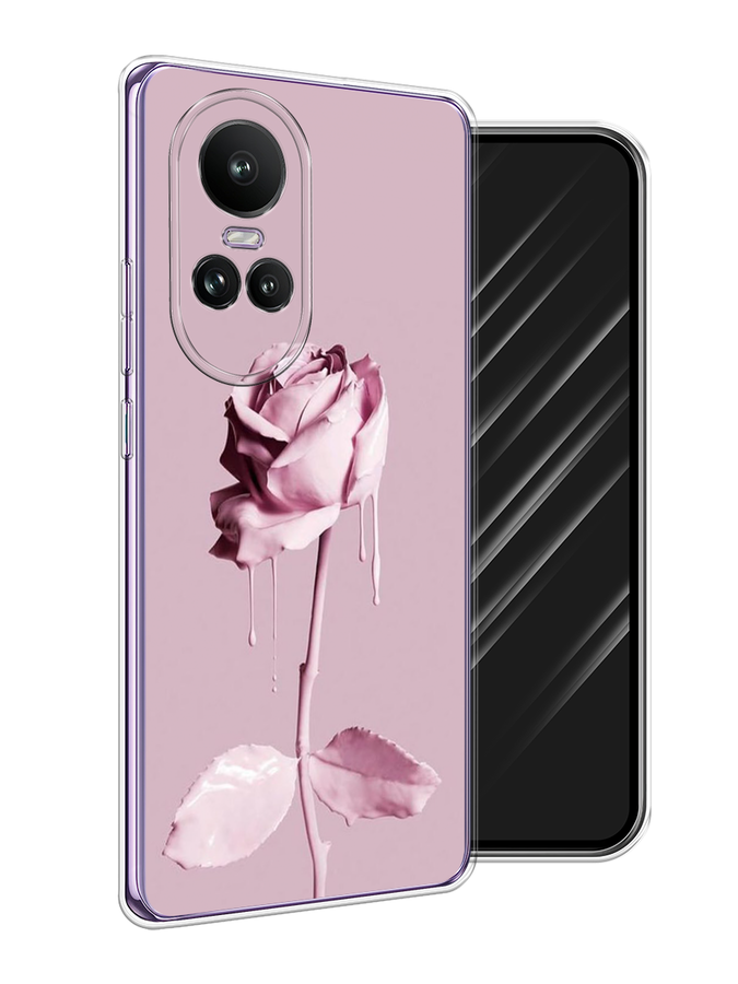 

Чехол Awog на Oppo Reno 10 Global "Роза в краске", Белый;розовый, 2514850-1