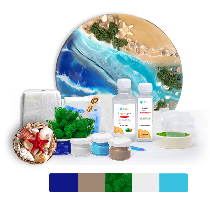

Набор для создания картины эпоксидной смолой ResinArt 27 ArtlineCreativity AC-RART-030-027