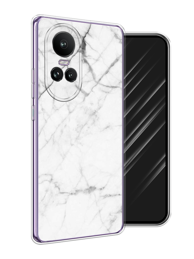 

Чехол Awog на Oppo Reno 10 Global "Светлый мрамор", Серый, 2514850-1