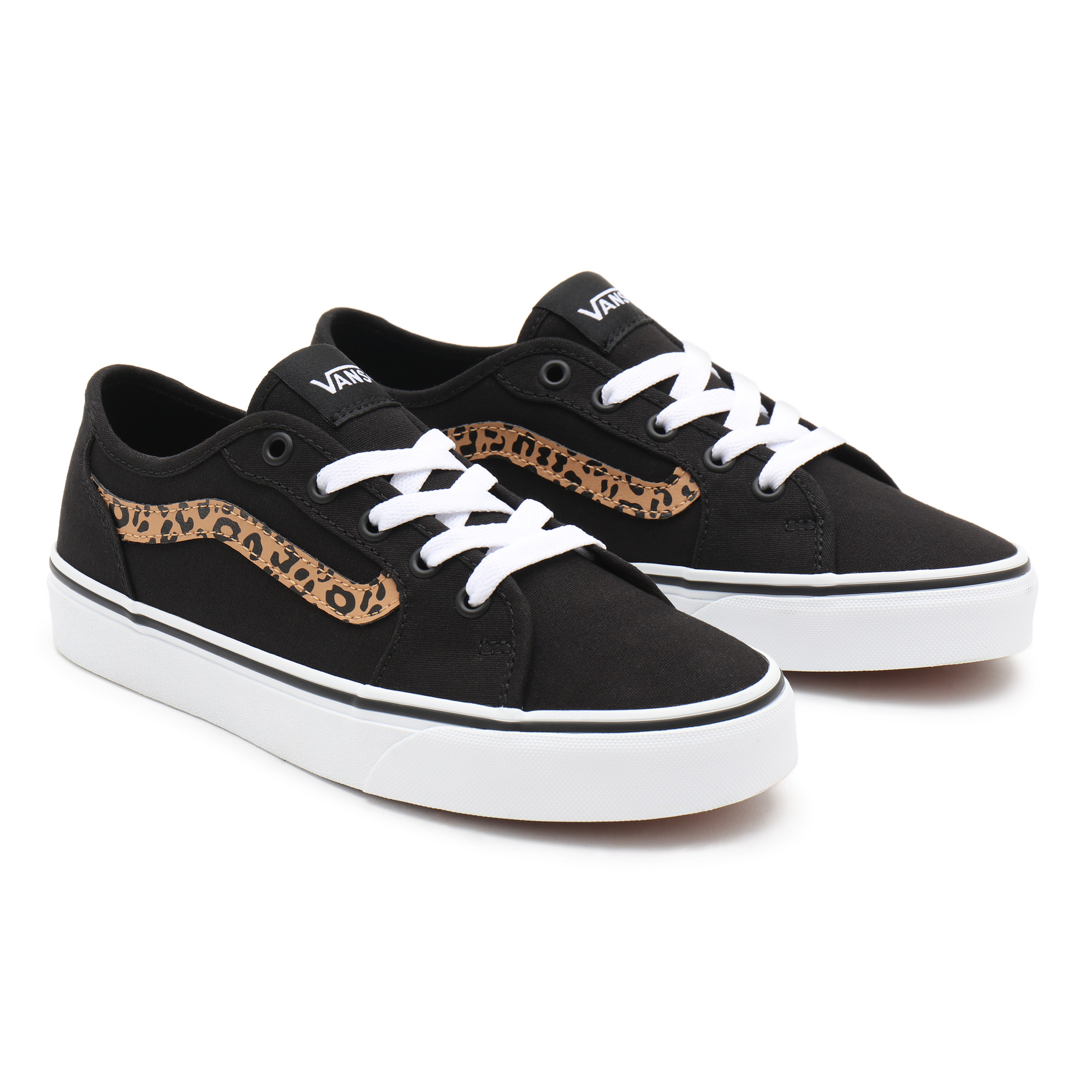 фото Кеды женские vans wm filmore decon (cheetah stri черные 5 us