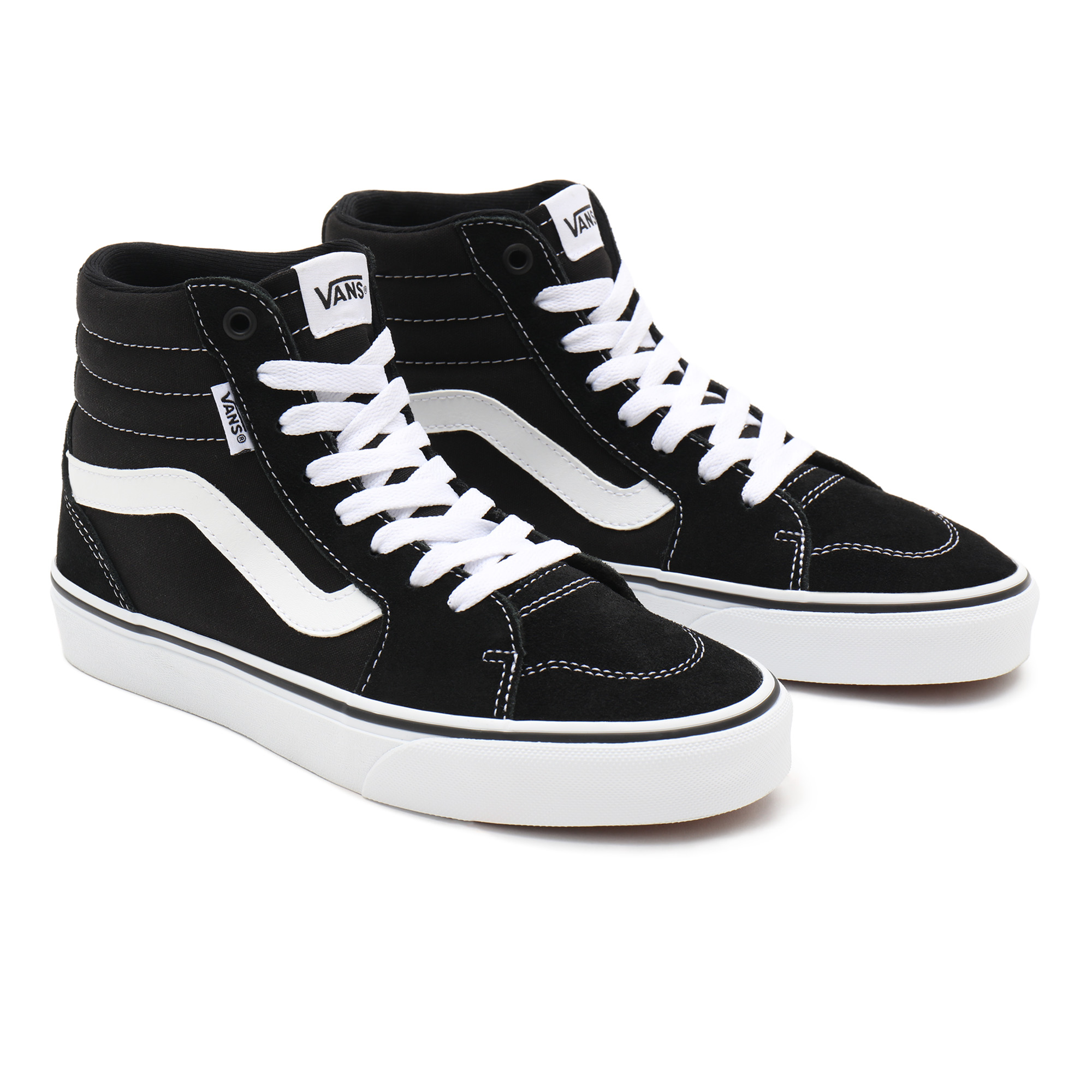 фото Кеды женские vans wm filmore hi (suede/canvas)b черные 5 us