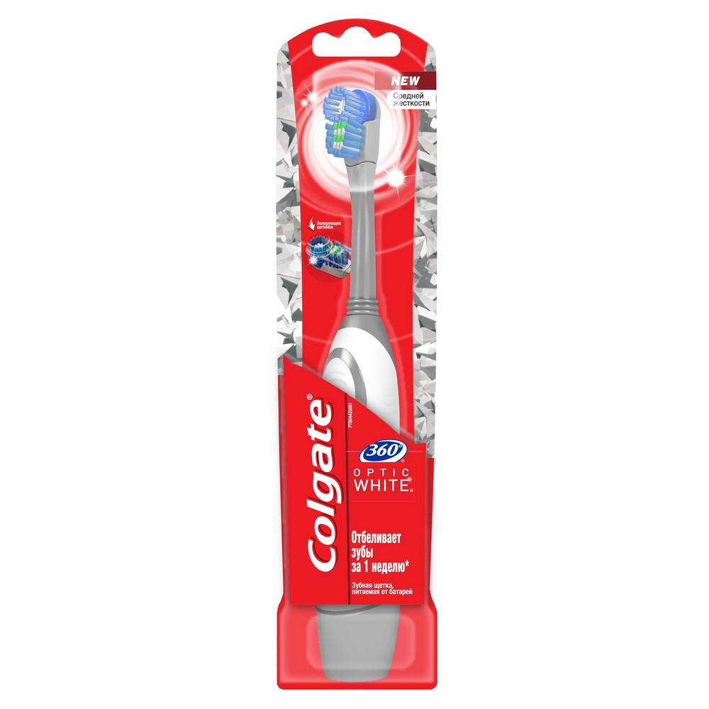 Зубная щетка Colgate 360 Sonic Optic White электрическая средней жесткости