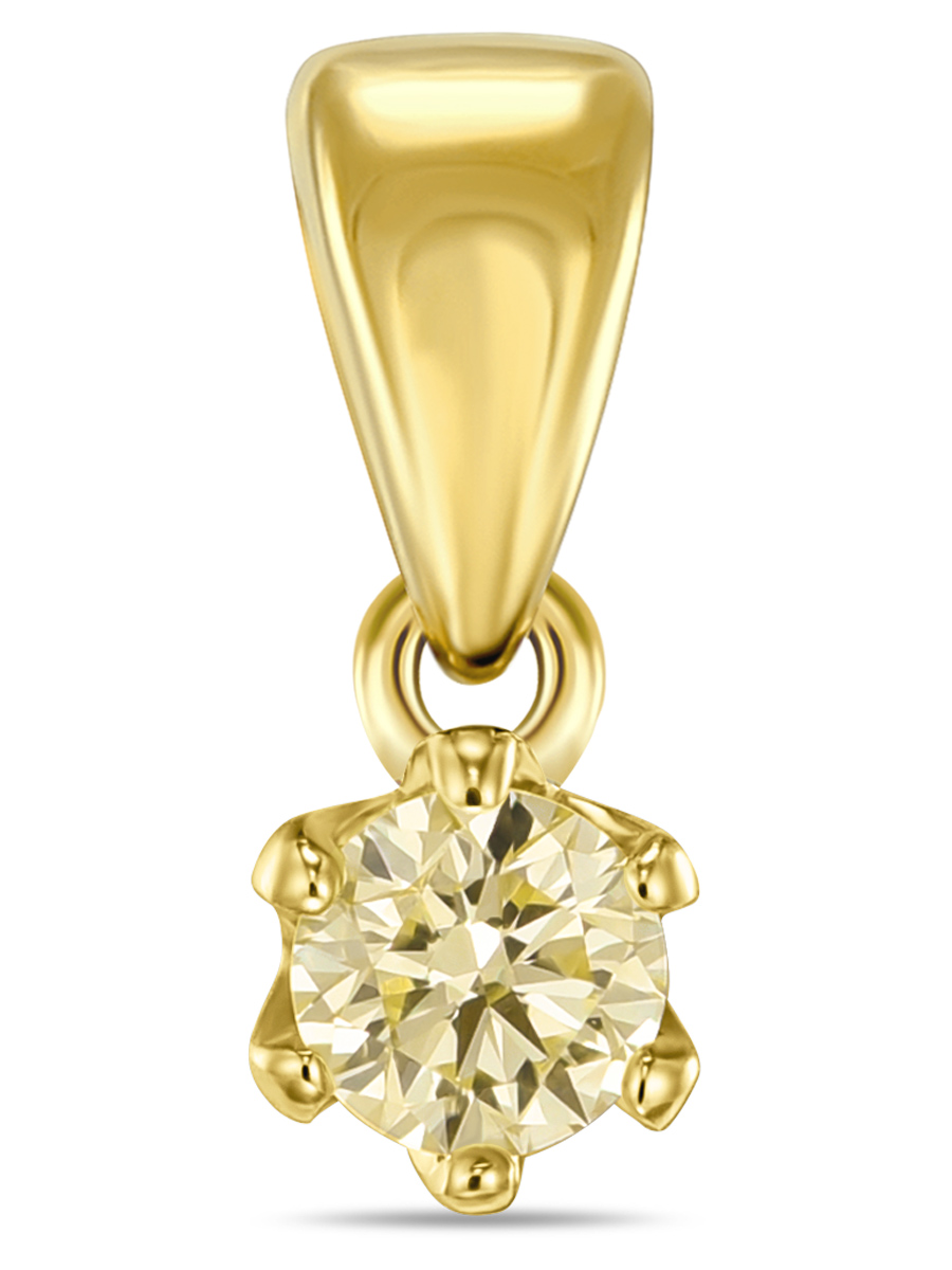 Кулон из желтого золота MIUZ Diamonds P01-CHAMPAGNE-015, бриллиант