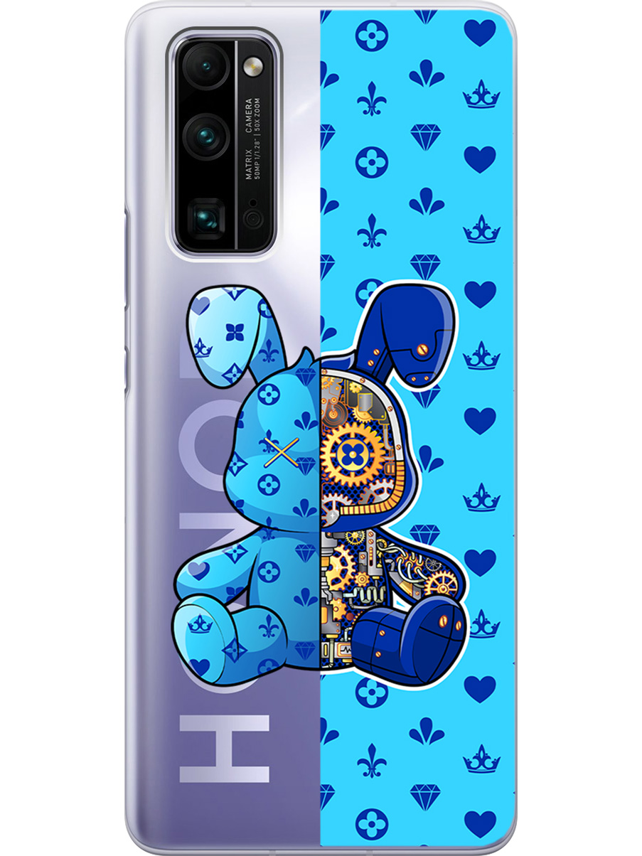 

Силиконовый чехол на Honor 30 Pro+ с принтом "Голубой Кролик с механизмом", Прозрачный;голубой;синий, 722945971