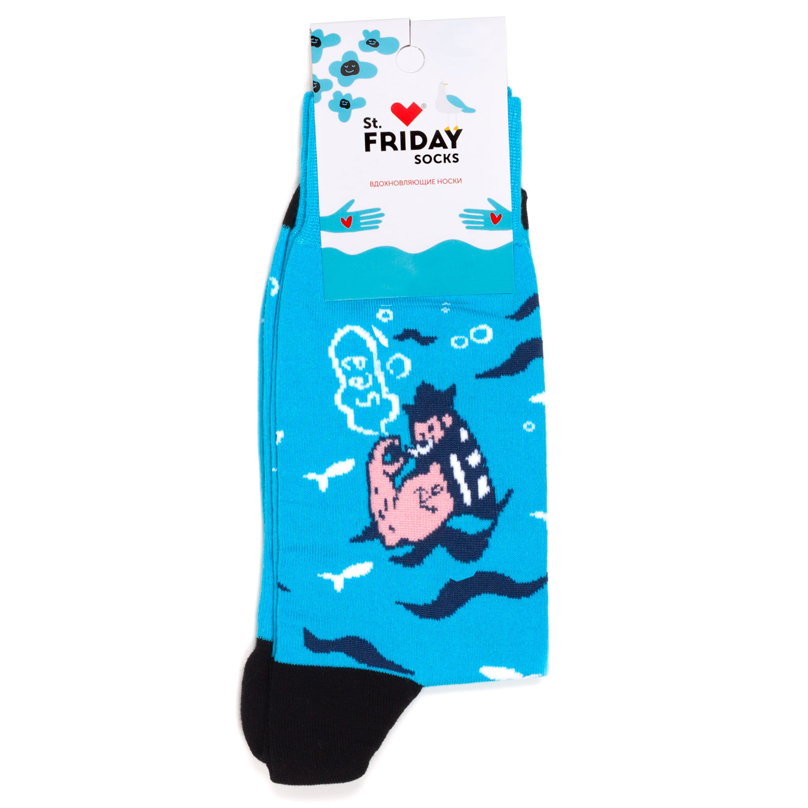 

Носки унисекс St. Friday Socks Моряк попай голубые 38-41, Голубой, Моряк попай