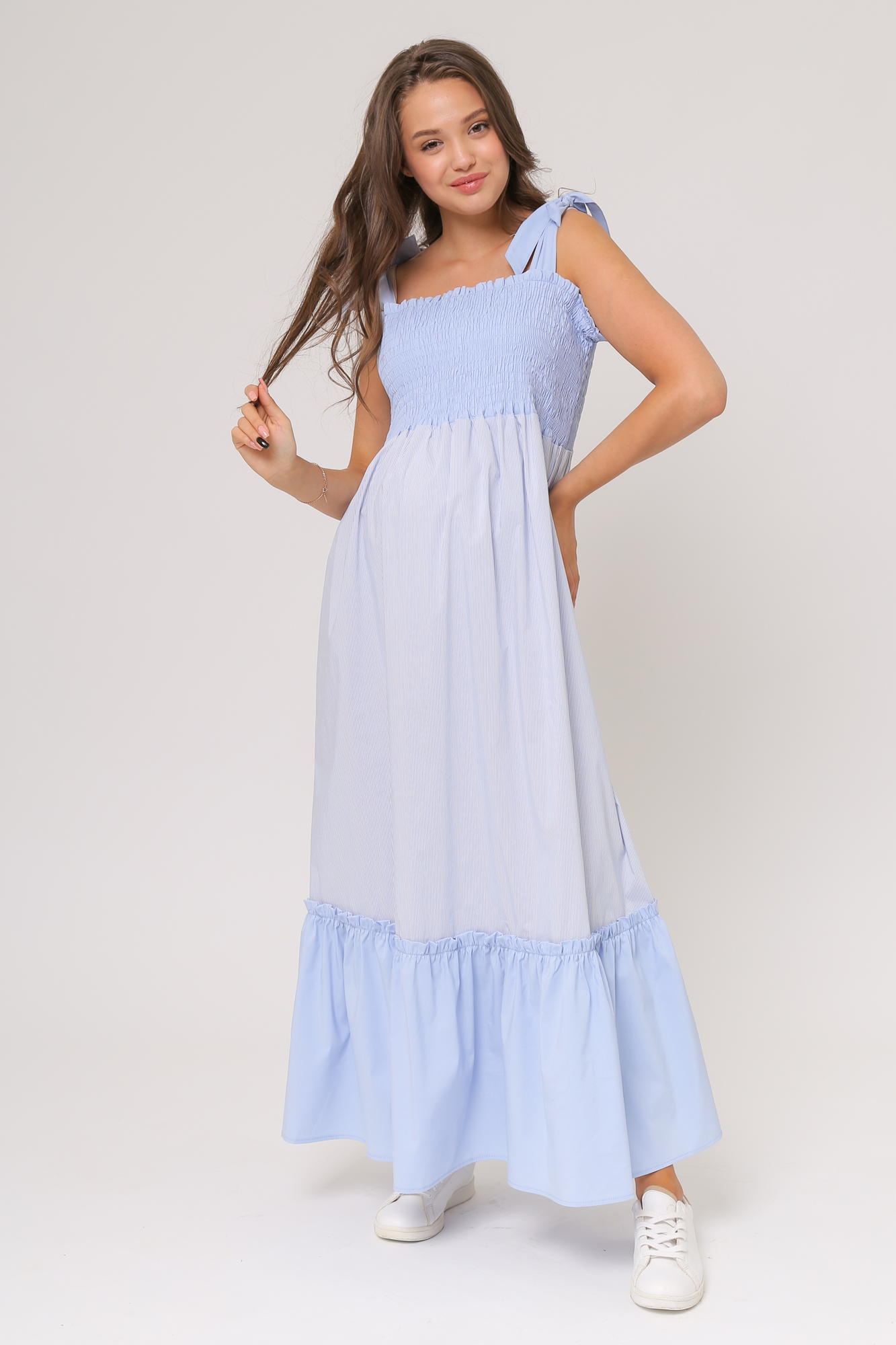 Платье для беременных женское Mama's fantasy 08-41022MF голубое 44 RU