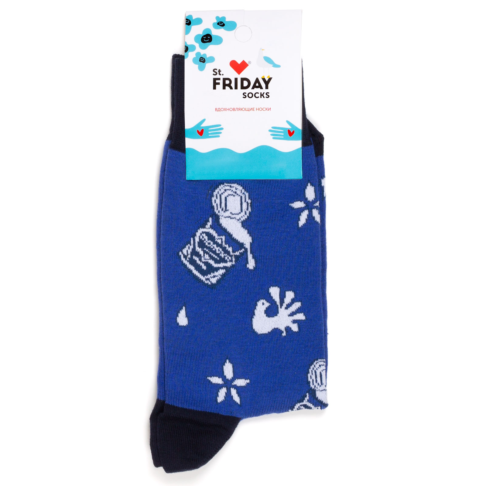 

Носки унисекс St. Friday Socks Вологодская сгущенка синие 38-41, Синий, Вологодская сгущенка