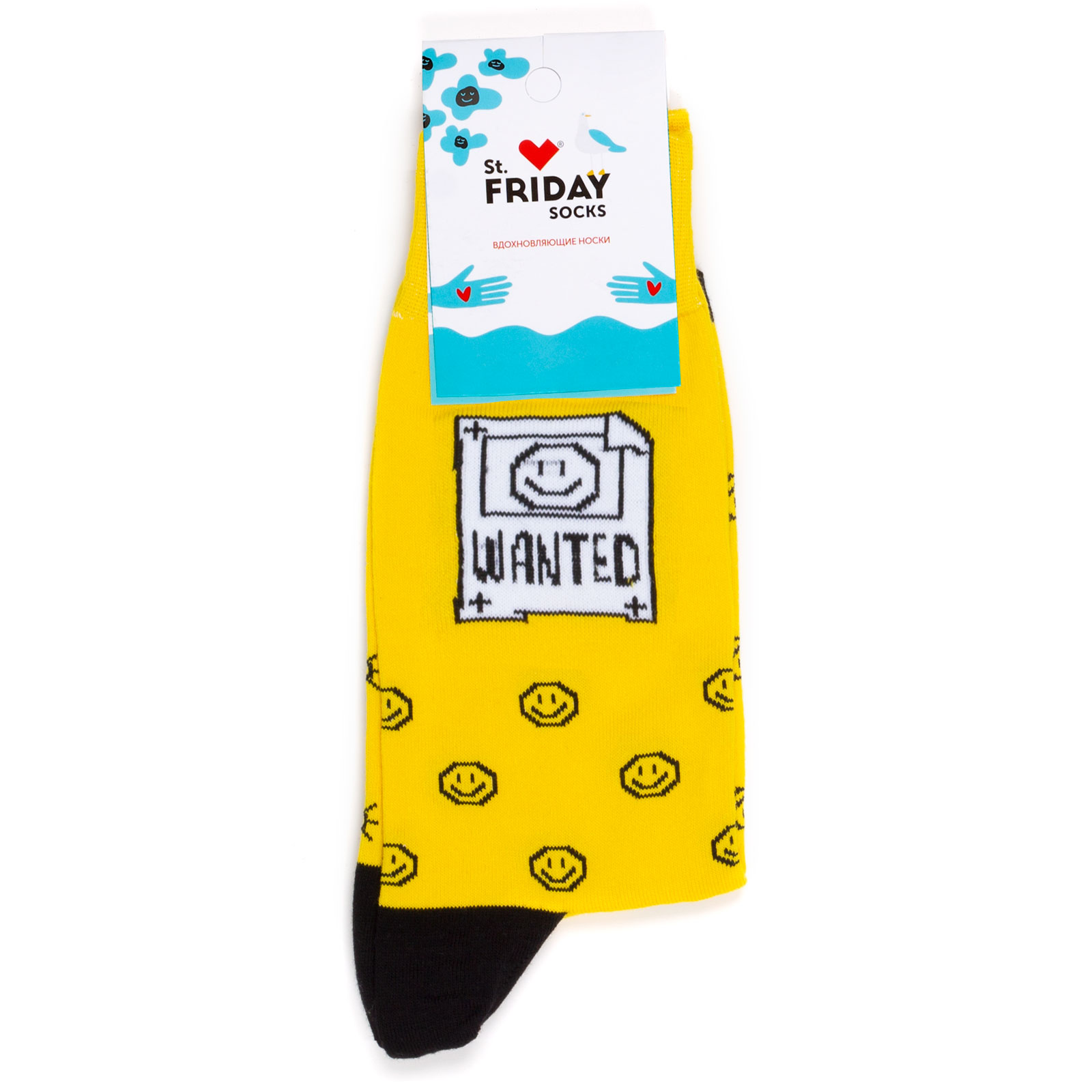 

Носки унисекс St. Friday Socks Wanted желтые 38-41, Желтый, Wanted