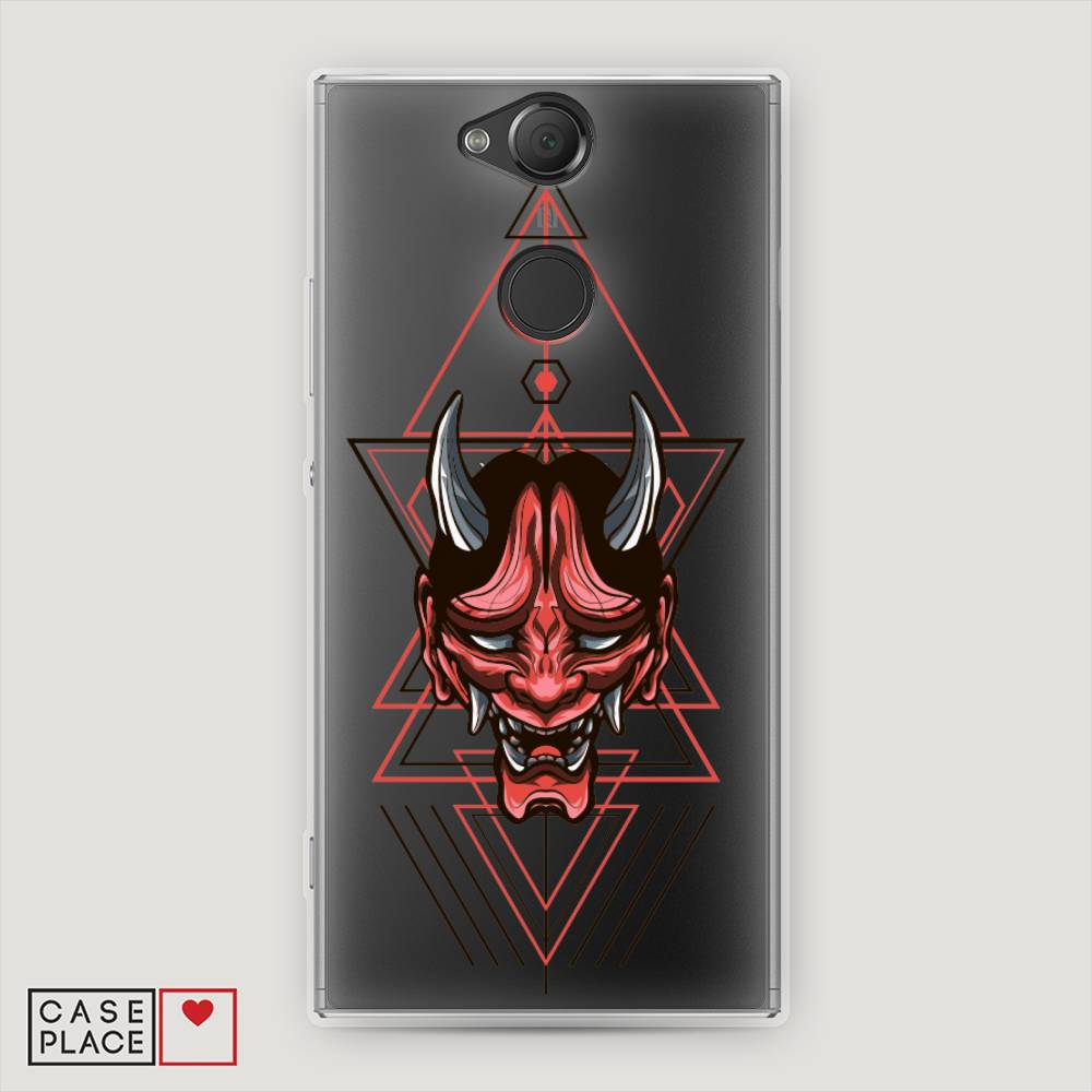 

Чехол на Sony Xperia XA2 "Hanya Oni mask", Серый;красный;черный, 53150-4