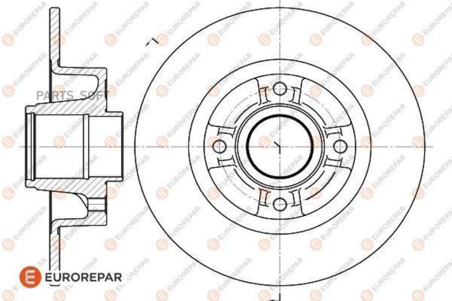 EUROREPAR 1618871380 Диск торм.NISSAN NOTE 1.4i 88ch 65kW - CR14DE 2004 = 1шт