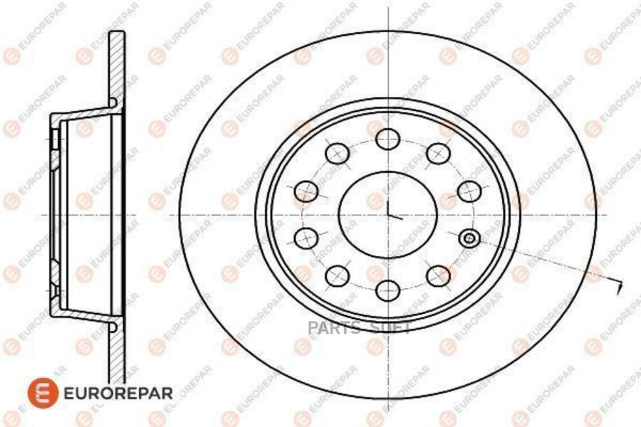 

EUROREPAR 1618886780 Диск тормозной 1 шт. - ERP 1шт