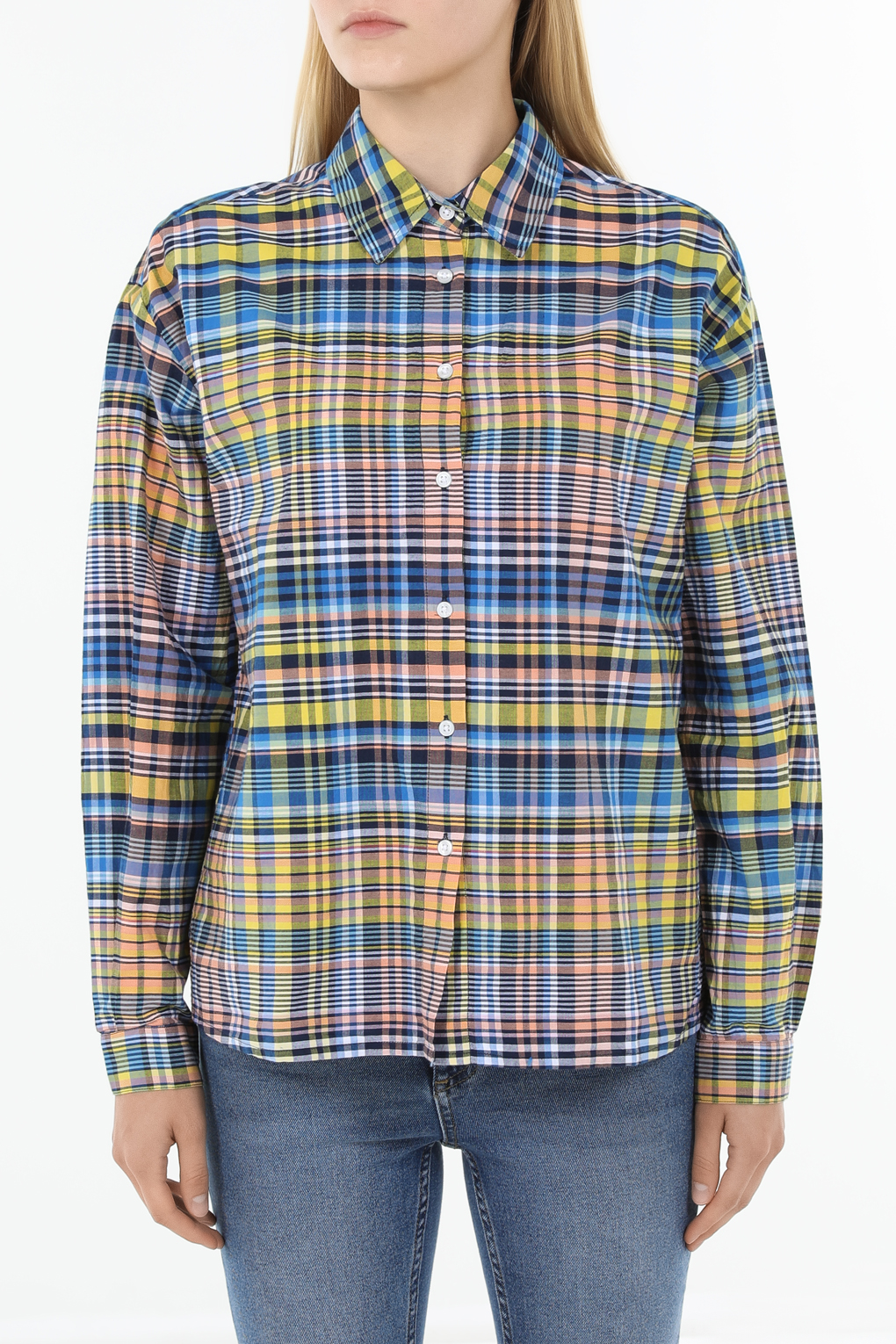 

Рубашка женская Piombo 1977913 желтая 2XL, Желтый, 1977913