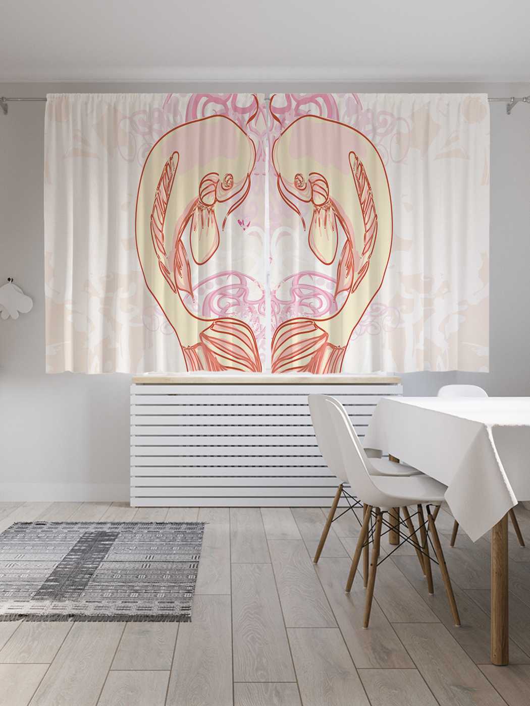 

Классические шторы JoyArty "Рыбы кои рамкой", серия Oxford DeLux, 2 полотна 145x180 см, Рыбы кои рамкой