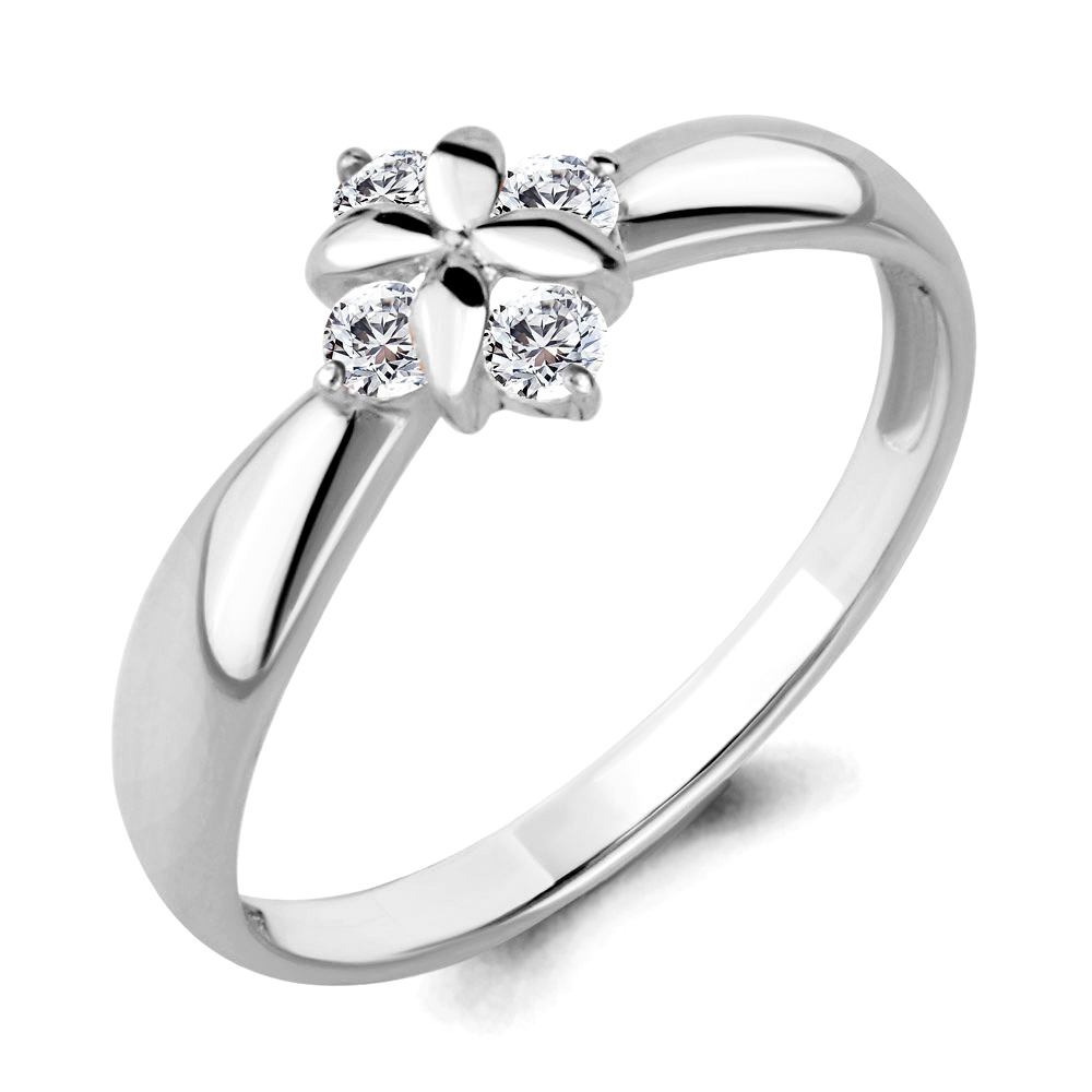 

Кольцо из серебра с фианитом р. 17,5 Aquamarine 68236А_925_р, 68236А_925_р