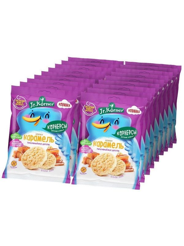 Хлебцы Jr.Korner Карамельные мини, 30 г х 36 шт
