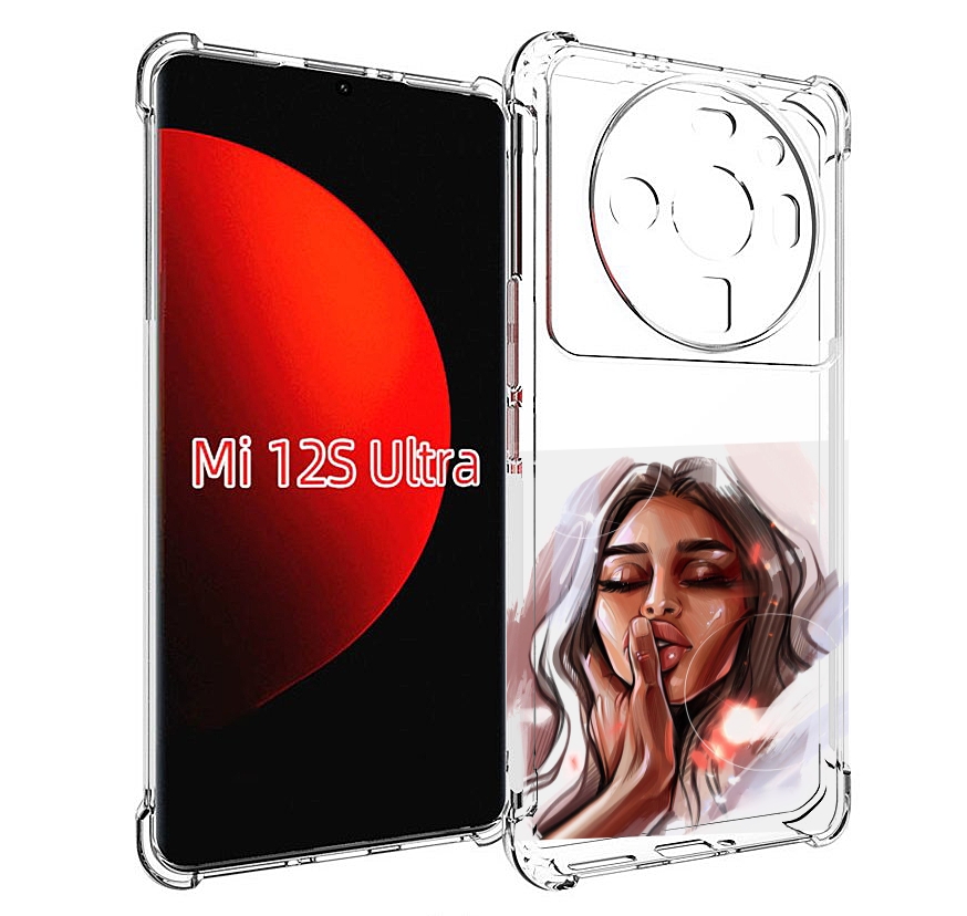 

Чехол MyPads Большие-губы женский для Xiaomi 12S Ultra, Прозрачный, Tocco