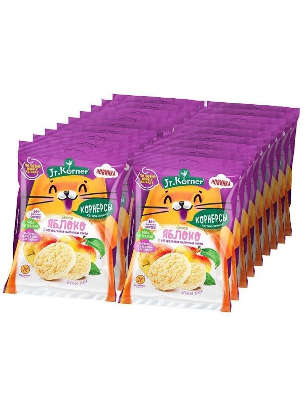 Хлебцы Jr.Korner с яблочным соком, 30 г х 36 шт
