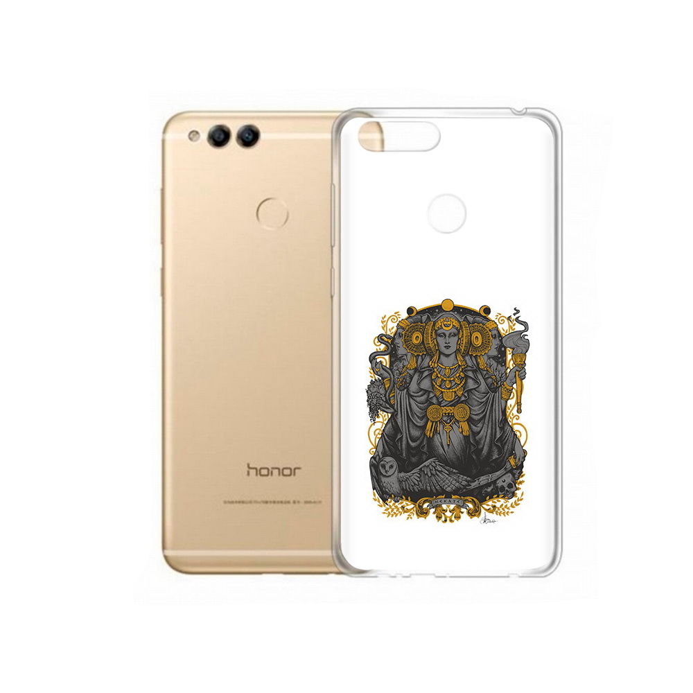 

Чехол MyPads Tocco для Huawei 7X божество с золотыми элементами (PT94112.65.241), Прозрачный, Tocco