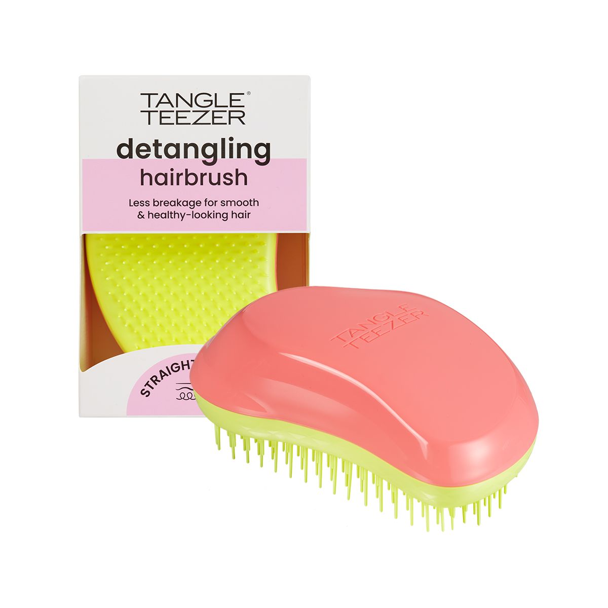 Расческа Tangle Teezer The Original Salmon Pink & Hyper Yellow Лососевый Лимонный la rosa расческа детская массажная miss minnie