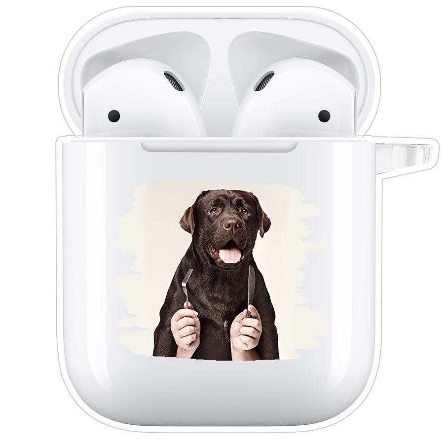 фото Чехол krutoff clear case для airpods 2 время обеда