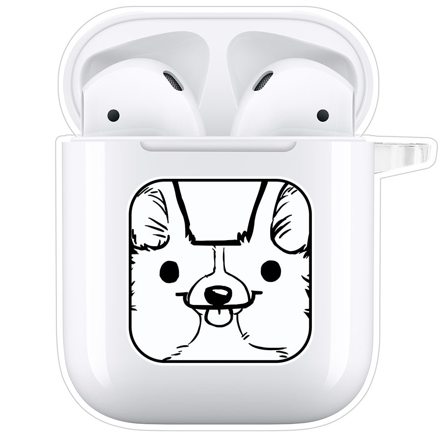 фото Чехол krutoff clear case для airpods 2 собачка в кубе