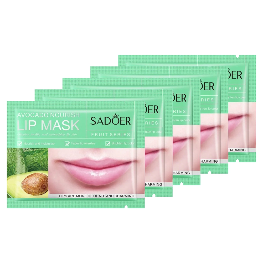 Набор Sadoer Увлажняющие патчи для губ с экстрактом авокадо 8 г х 5 шт набор 818 beauty formula крем для лица и патчи 35