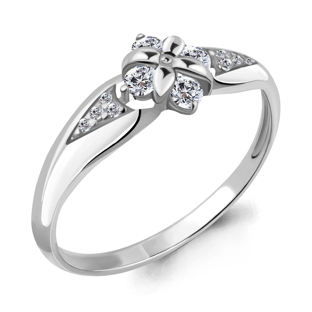 

Кольцо из серебра с фианитом р. 18,5 Aquamarine 68282А_925_р, 68282А_925_р