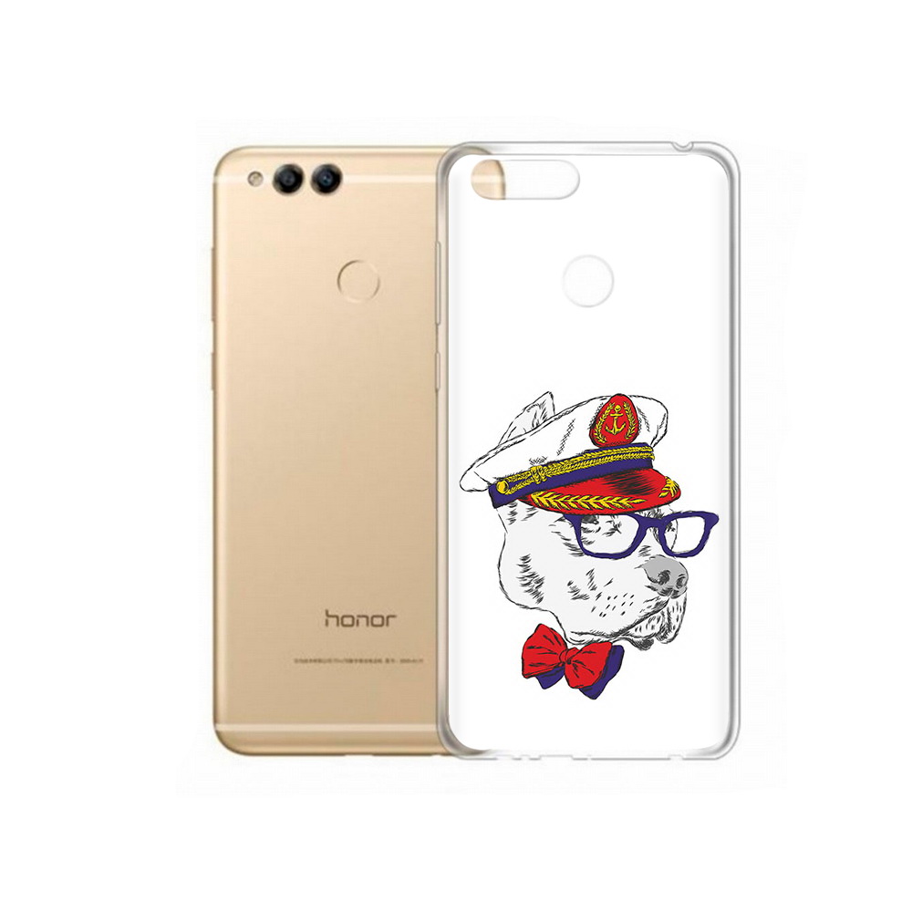 

Чехол MyPads Tocco для Huawei 7X бульдог (PT94112.65.251), Прозрачный, Tocco