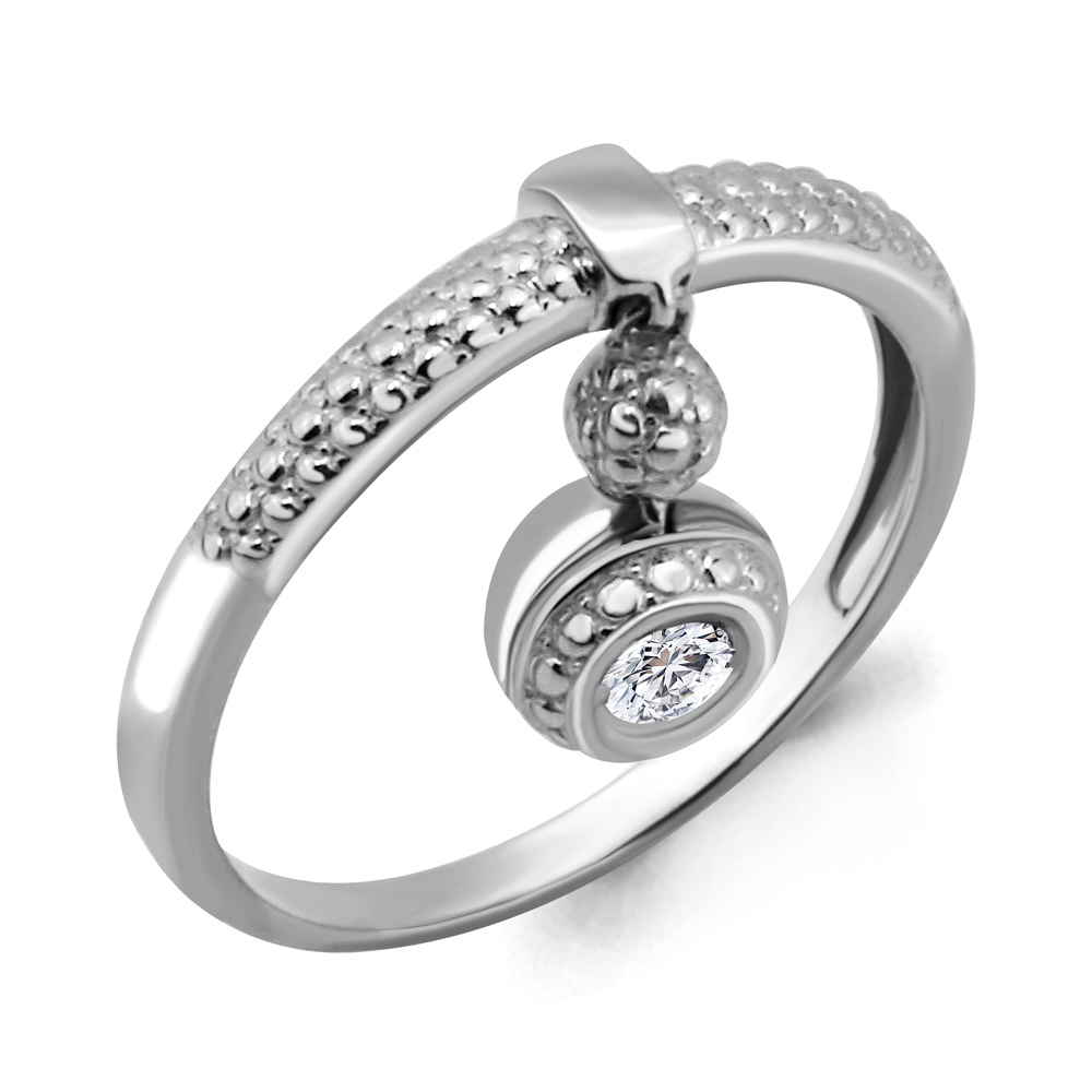 

Кольцо из серебра с фианитом р. 19 Aquamarine 68291_925_р, 68291_925_р