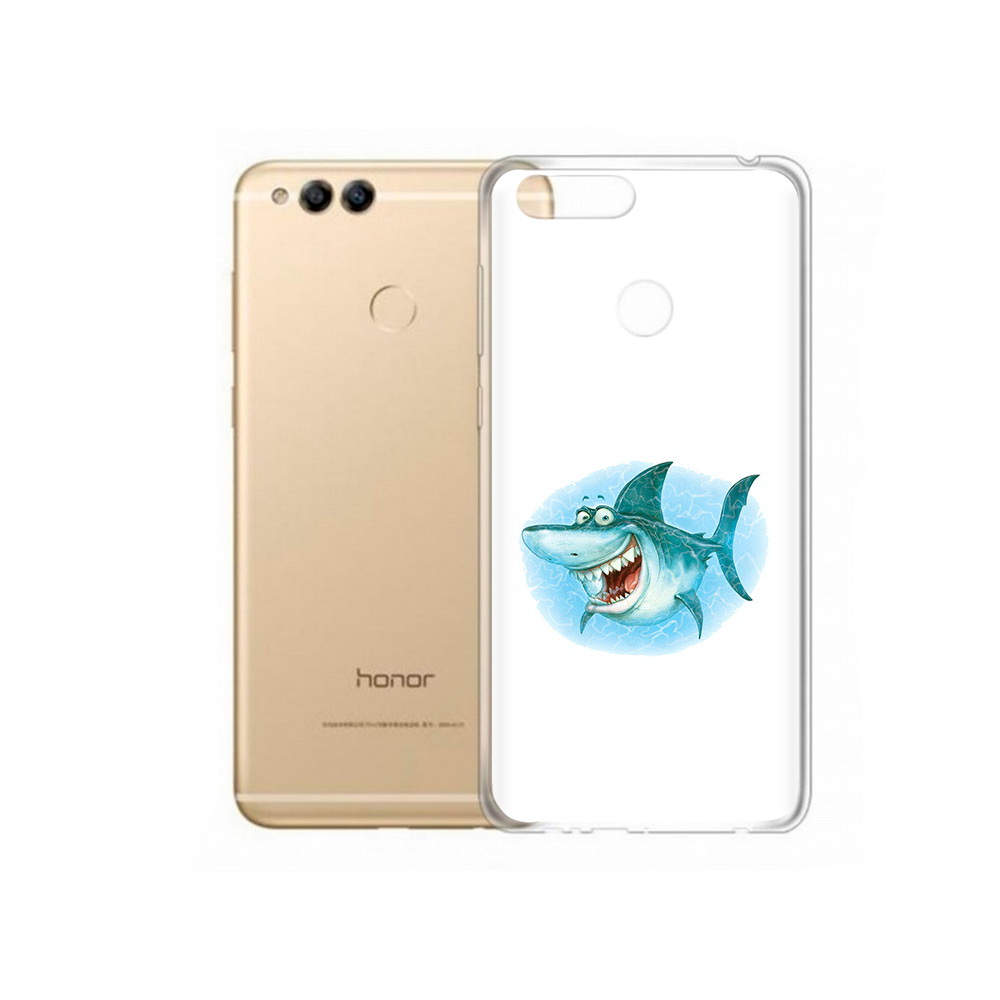 

Чехол MyPads Tocco для Huawei 7X веселая акула (PT94112.65.261), Прозрачный, Tocco