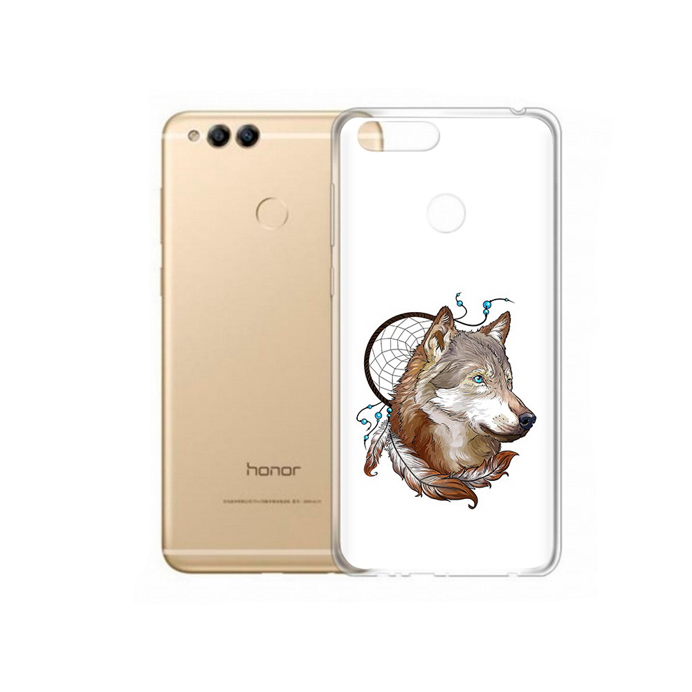 

Чехол MyPads Tocco для Huawei 7X волк и ловец снов (PT94112.65.269), Прозрачный, Tocco